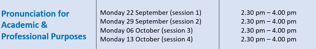 Pronunciation for Academic Purposes