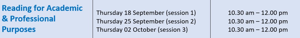 Reading for Academic Purposes